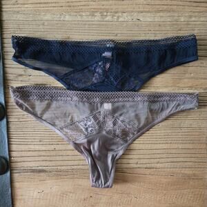 Victoria's Secret Mesh Lace Body By Victoria Thong Bundle sz S New